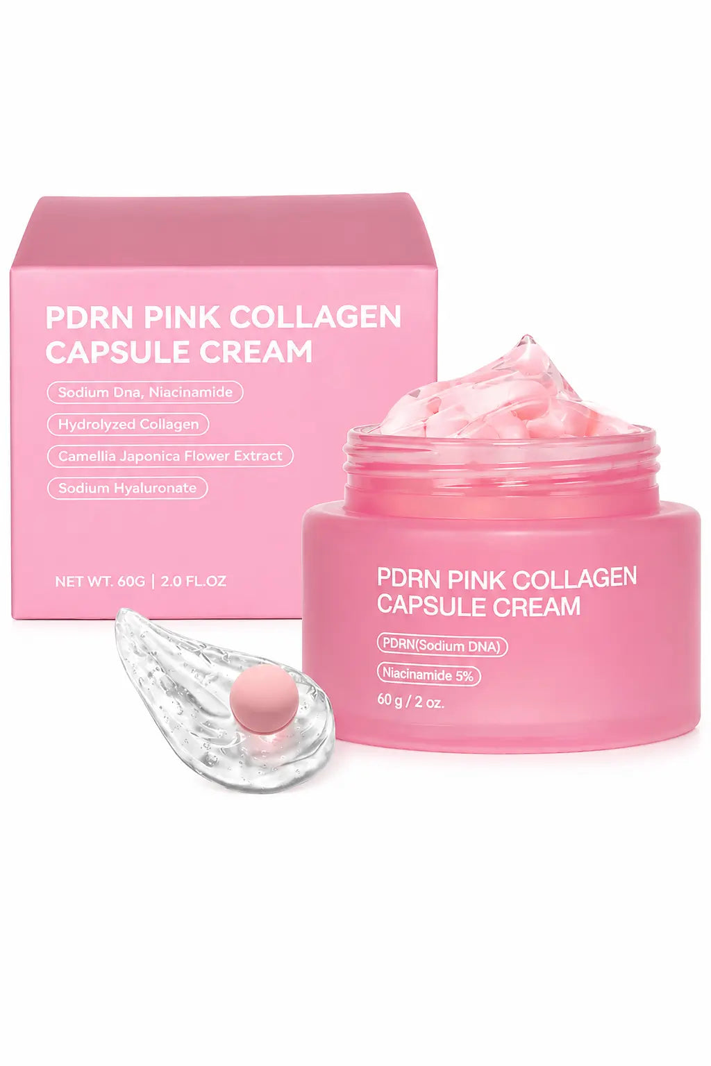 PDRN Pink Collagen - cremă facială regeneratoare cu Niacinamide