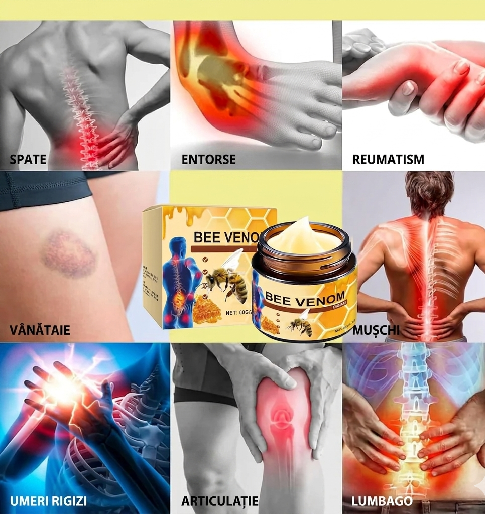 Gel cu Venin de Albine pentru Calmarea Disconfortului Muscular și Articular